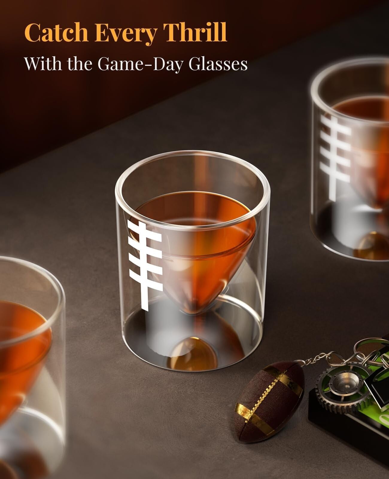 Football Gifts for Men, Kollea Whiskey Decanter Sets for Men, 28Oz Football D...